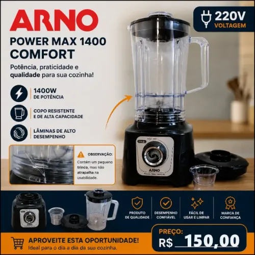 Liquidificador ARNO Power Max - 220 Volts Novo