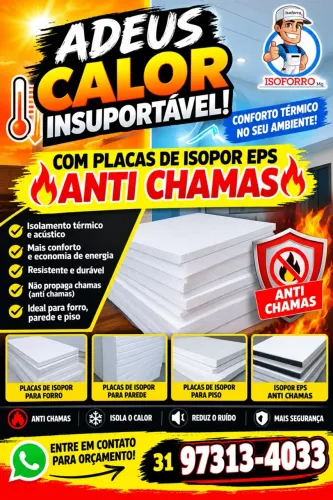 Placas de isopor isolamento termico
