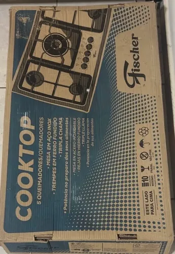 Fogão cooktop 5 bocas inox