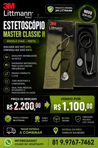 Vendo um Estetoscópio nunca usado