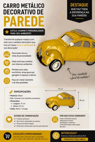 Carro Metálico Decorativo