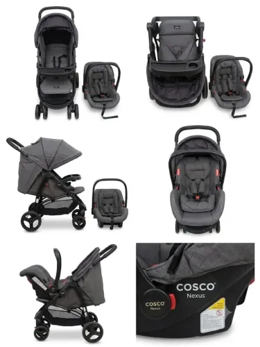 Carrinho Cosco Nexus + Bebê Conforto | Completo e Conservado