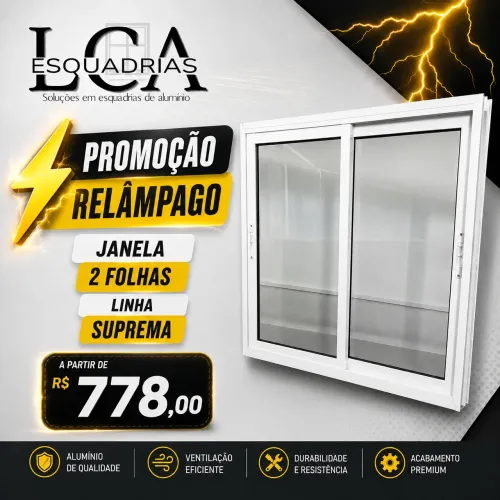 Janela de correr 2 Folhas, Linha Suprema - Alta Qualidade
