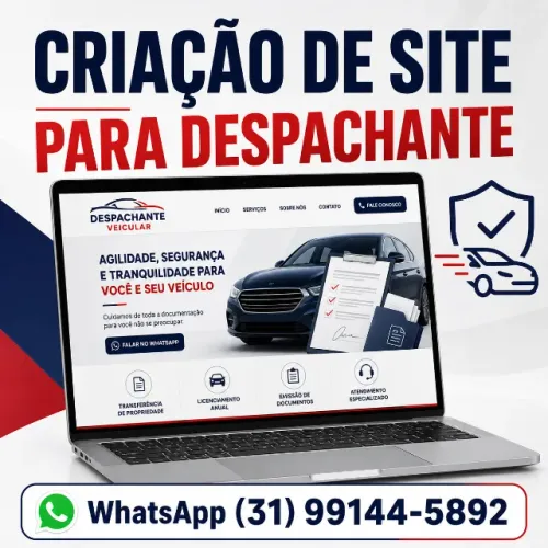 Criação de site para despachante veicular com WhatsApp