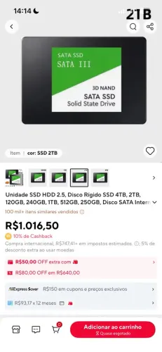 SSD 2TB Sata III - Green | Novo 
