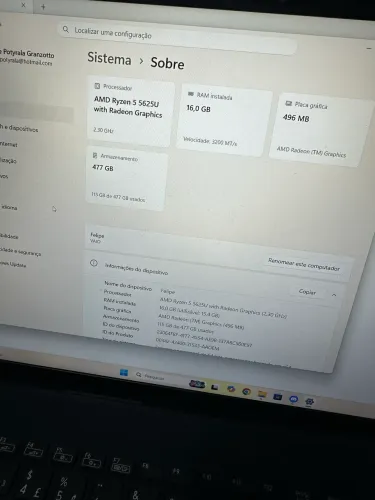 Notbook Ryze 5 5265 16gb