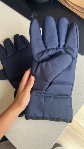 Luva térmica de nylon azul