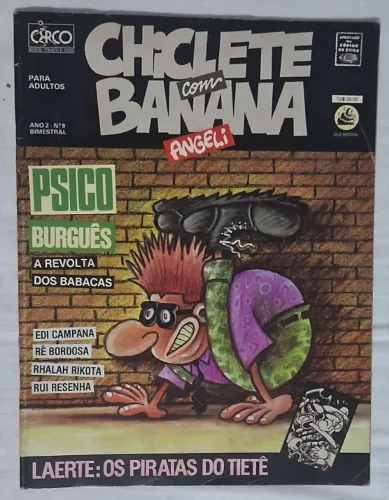 REVISTA CHICLETE COM BANANA Ano II Número 9 1987 Ótimo estado!
