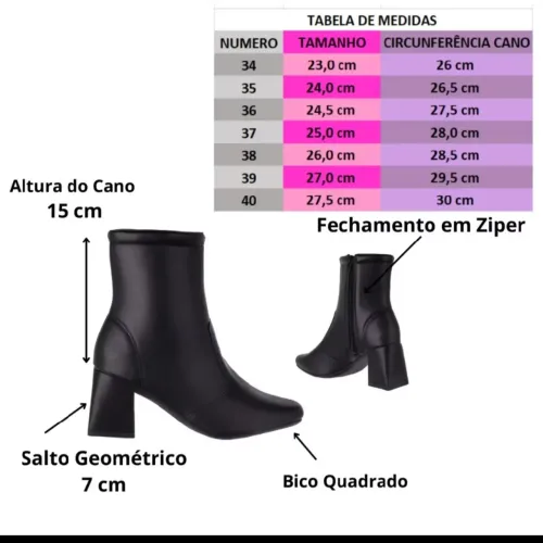 Vendo bota bico quadrado *41