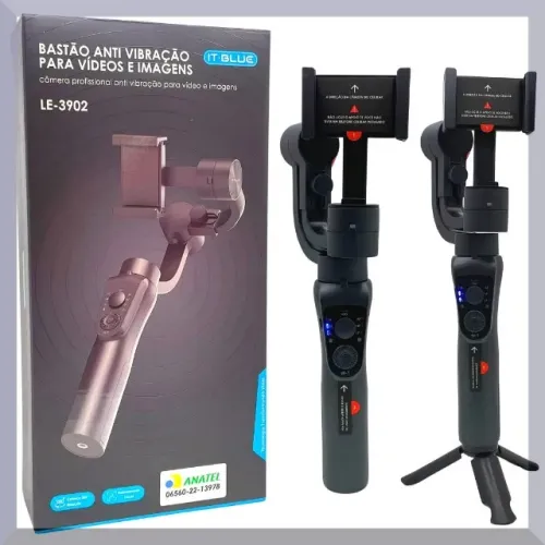 gimbal estabilizador de imagem profissional it blue le3902 Lacrado