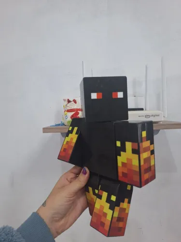 Boneco grande Minecraft Athos 35cm articulado