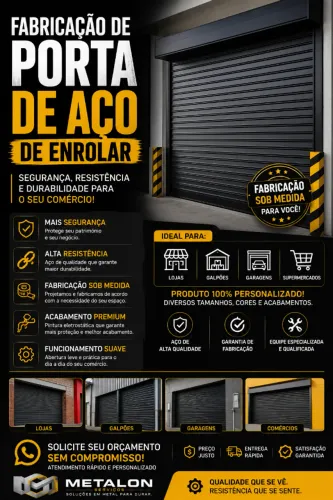 Fabricamos Portas de Aço de Enrolar Sob Medida | Segurança e Durabilidade
