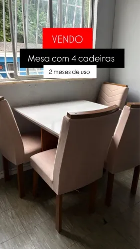 MESA 4 CADEIRAS - NOVA