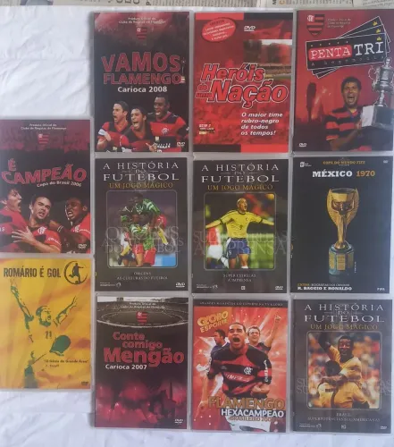 Vendo lote de dvds do flamengo e da copa