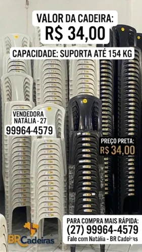 CADEIRA PLÁSTICA MODELO BISTRÔ 154 KG- AVULSA
