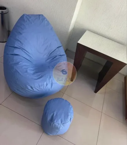 Puffe Pera com Apoio de Pé