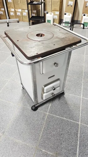 Fogão a gás estilo a lenha com mangueira e válvula