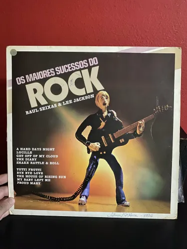 Disco Vinil Os maiores sucessos do Rock Raul Seixas e Jackson Lee 
