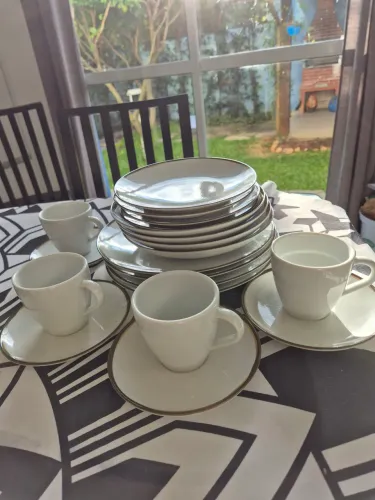 Aparelho Jantar Tramontina Canyon 20 Peças Porcelana Semi Novo