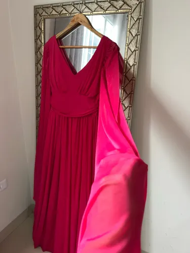 Vestido de festa rosa pink