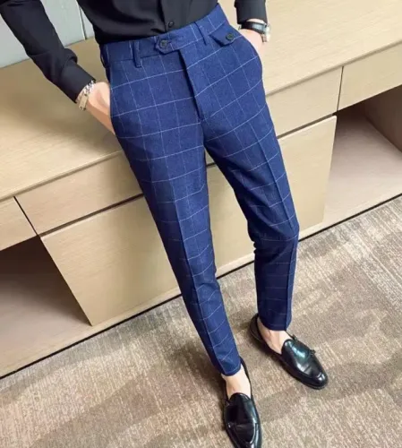 Calça Alfaiataria Social Masculina Slim Poliviscose Tam. 38