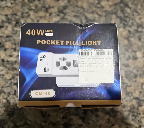 Iluminador LED portátil CM-40 para fotos, vídeos e lives