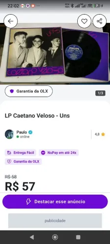 Kit LPs Titãs (Cabeça+ Jesus), Eric Clapton e Caetano