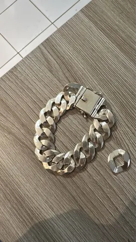 PULSEIRA PRATA ESCAMA 23mm 77,5g 