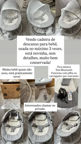 Cadeirinha de Bebê Linda e Conservada Pouquíssimo Uso