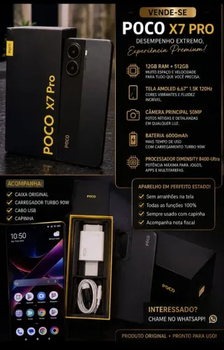 Celular poço X7 novo