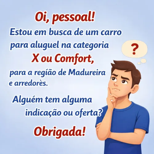 Procura-se carro pra alugar 