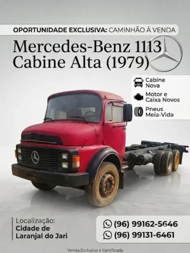 ? OPORTUNIDADE EXCLUSIVA: MERCEDES-BENZ 1313 À VENDA! ?
