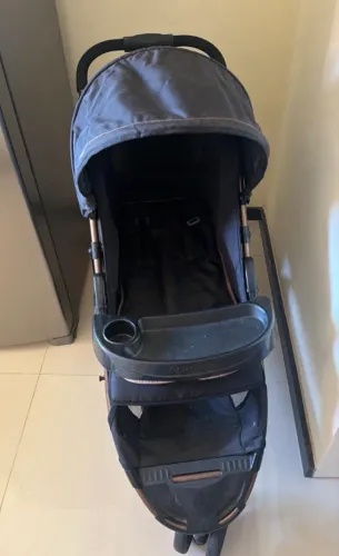 Carrinho de Bebe 3 Rodas Galzerano Cross Trail Preto Cobre