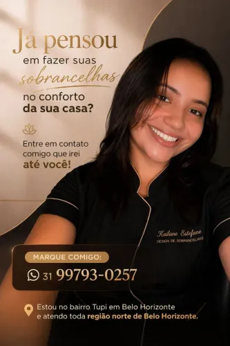 Desing de sobrancelhas à domicílio 30,00.