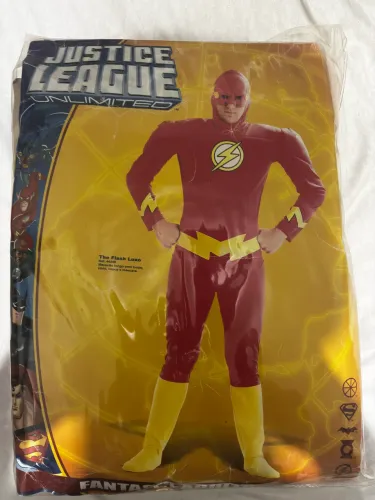 Fantasia do flash premium com preenchimento da justice league, usada uma vez