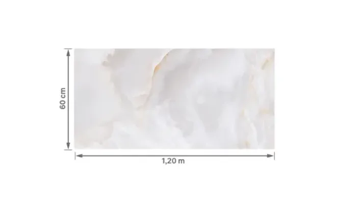 Caixa de porcelanato Onix Bianco Biancogres 3 peças 60x120cm