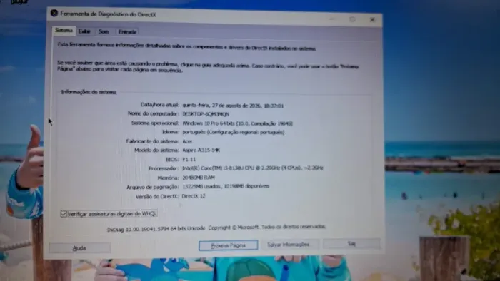 NOTEBOOK ACER ASPIRE 3 A315-54K