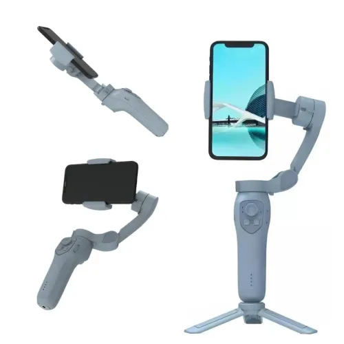 Gimbal Profissional L7c Pro De Celular Vertical Horizontal L Cor Cinza 