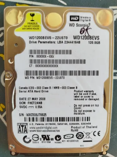 HD notebook 120GB