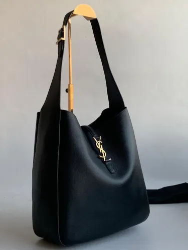 Bolsa couro legítimo preto le 5 a 7 hobo Yves Saint Laurent 