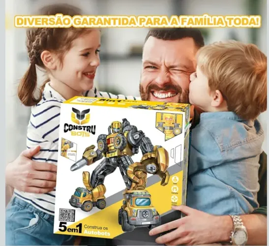 Carrinho Robô 5 Em 1 Monta Desmonta Construbots - Mega Compras