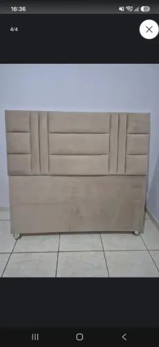 Vendo cabeceira casal no tecido de veludo