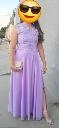 Vestido de festa lilás 3em1