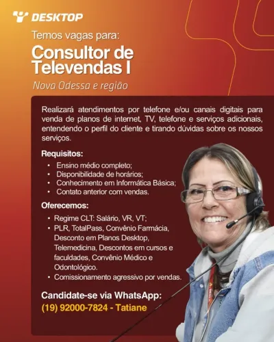 Oportunidade Administrativa - Nova Odessa e Região