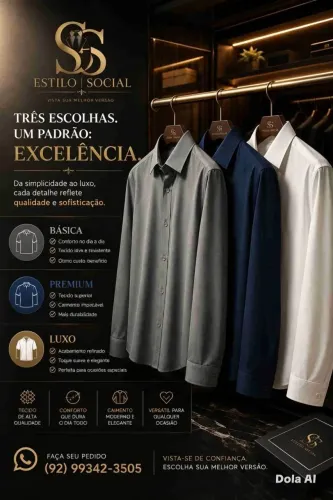 CAMISA SOCIAL INSTINTO/ML