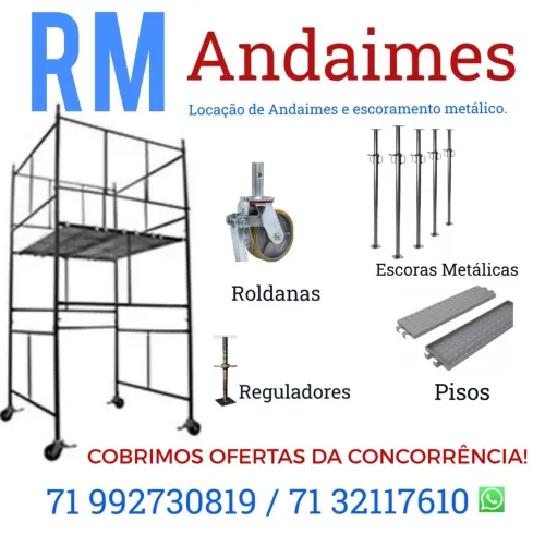 Aluguel de Andaime Tubular/Escoras metálicas