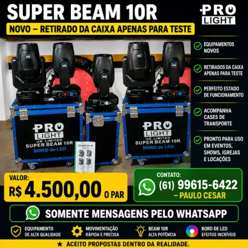 VENDO 2 pares de Canhões de luz Mooving. 4.500 mil o par