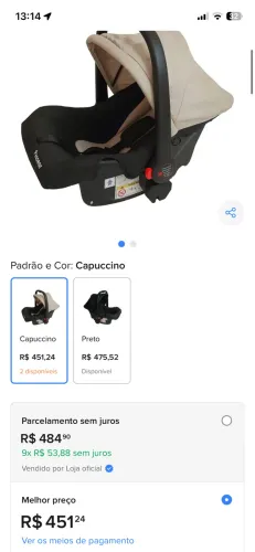 Vende-se bebê conforto novo