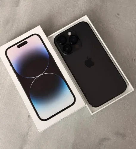 iPhone 14 Pro preto 128gb com caixa