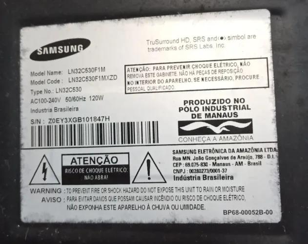 Placas da TV Samsung 32"
